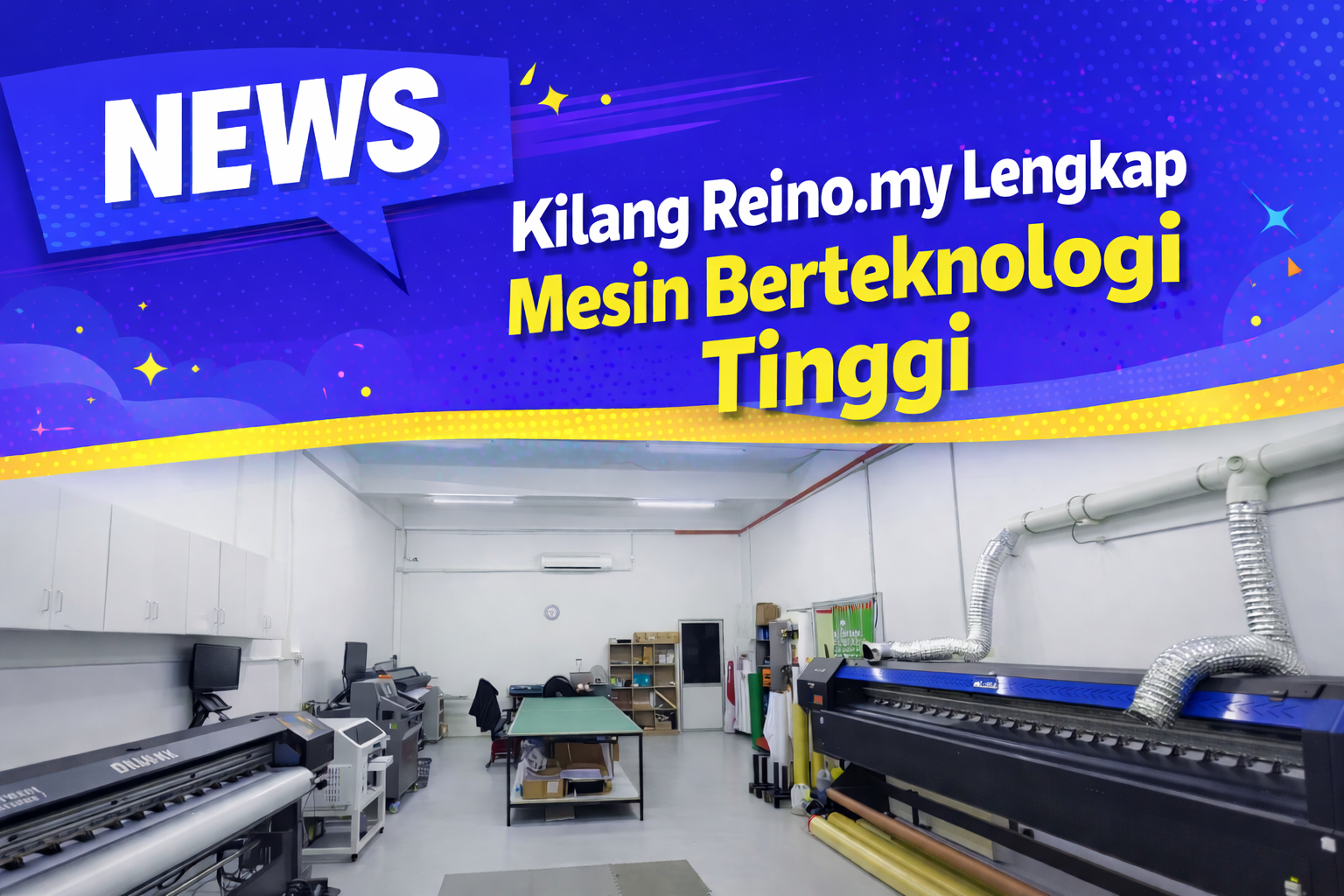 Kilang REINO.MY Lengkap Dengan Mesin Berteknologi Tinggi